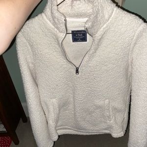 Abercrombie Sherpa quarter zip pullover